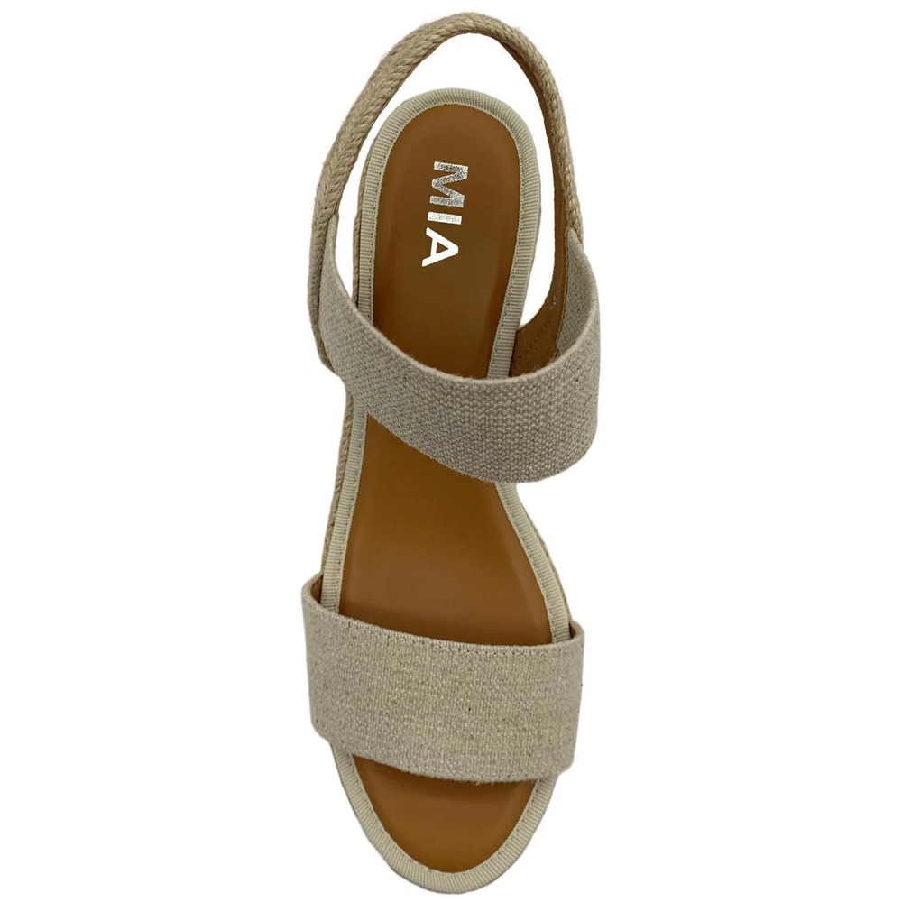 MIA Women's Brittni Wedged Woven Ankle Strap Sandals Natural - Medium - Picture 2 of 3